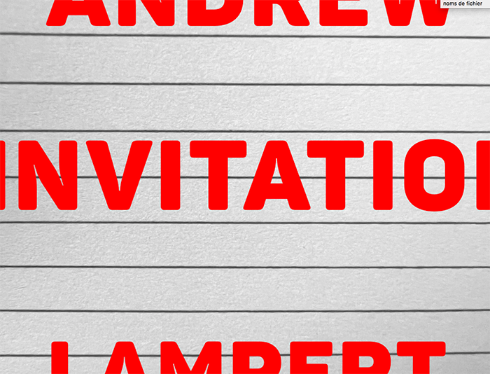 Typofilm #4 : Andrew Lampert – Invitation