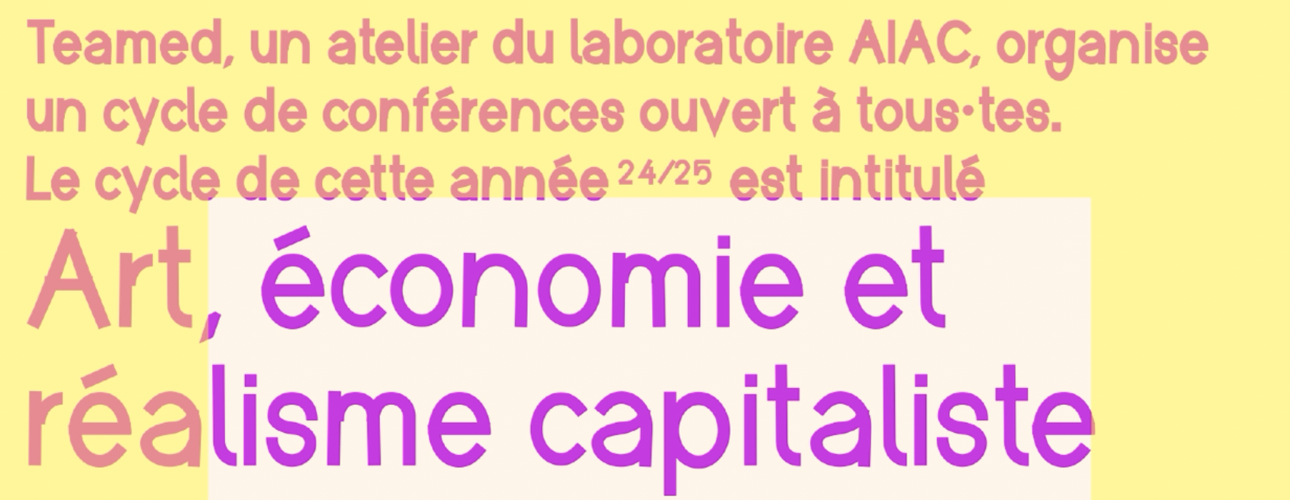 Art, économie et réalisme capitaliste – cycle de conférences EDAM