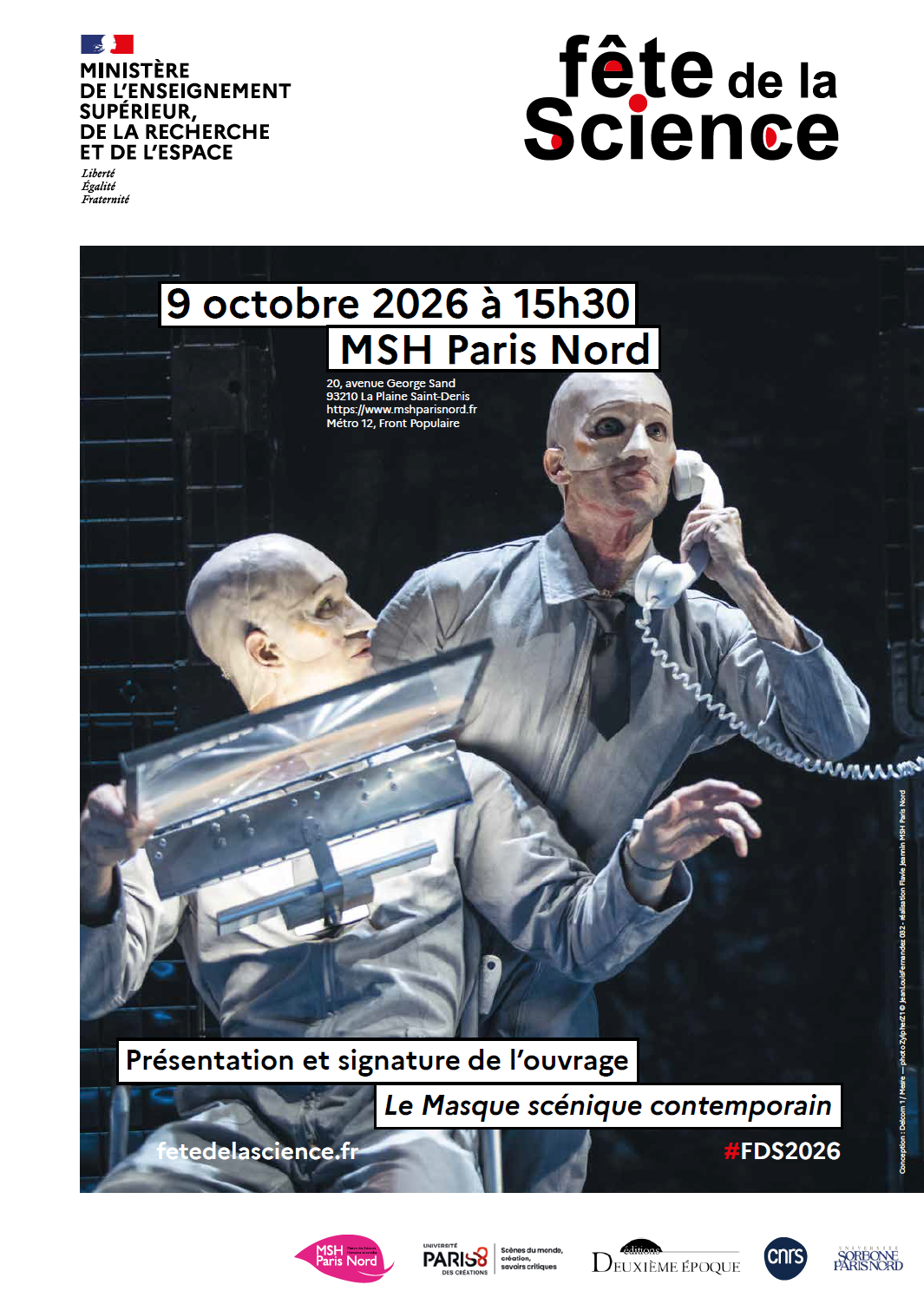 Fête de la science 2026 | Le Masque scénique contemporain