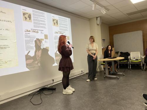 Photo issue de la présentation des travaux du MIP lors du « Black History Month » à la Bibliothèque de l’Université Paris 8