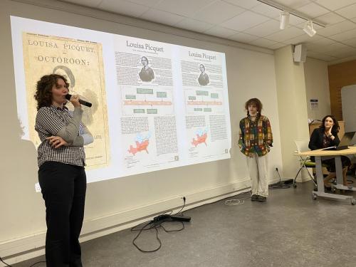 Photo issue de la présentation des travaux du MIP lors du « Black History Month » à la Bibliothèque de l’Université Paris 8